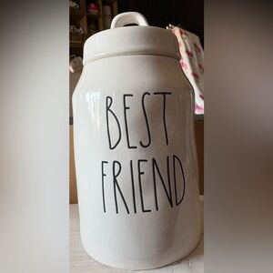 White Ceramic 'Best Friend' Treat Jar